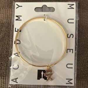 NWT Academy Museum Gold Directors Chair Bangle Bracelet